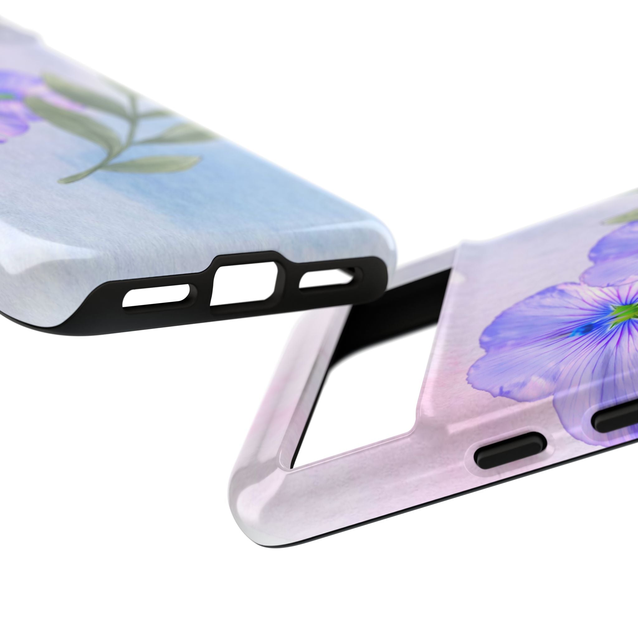 Coque de téléphone aquarelle florale – Bouquet de pétunias violets