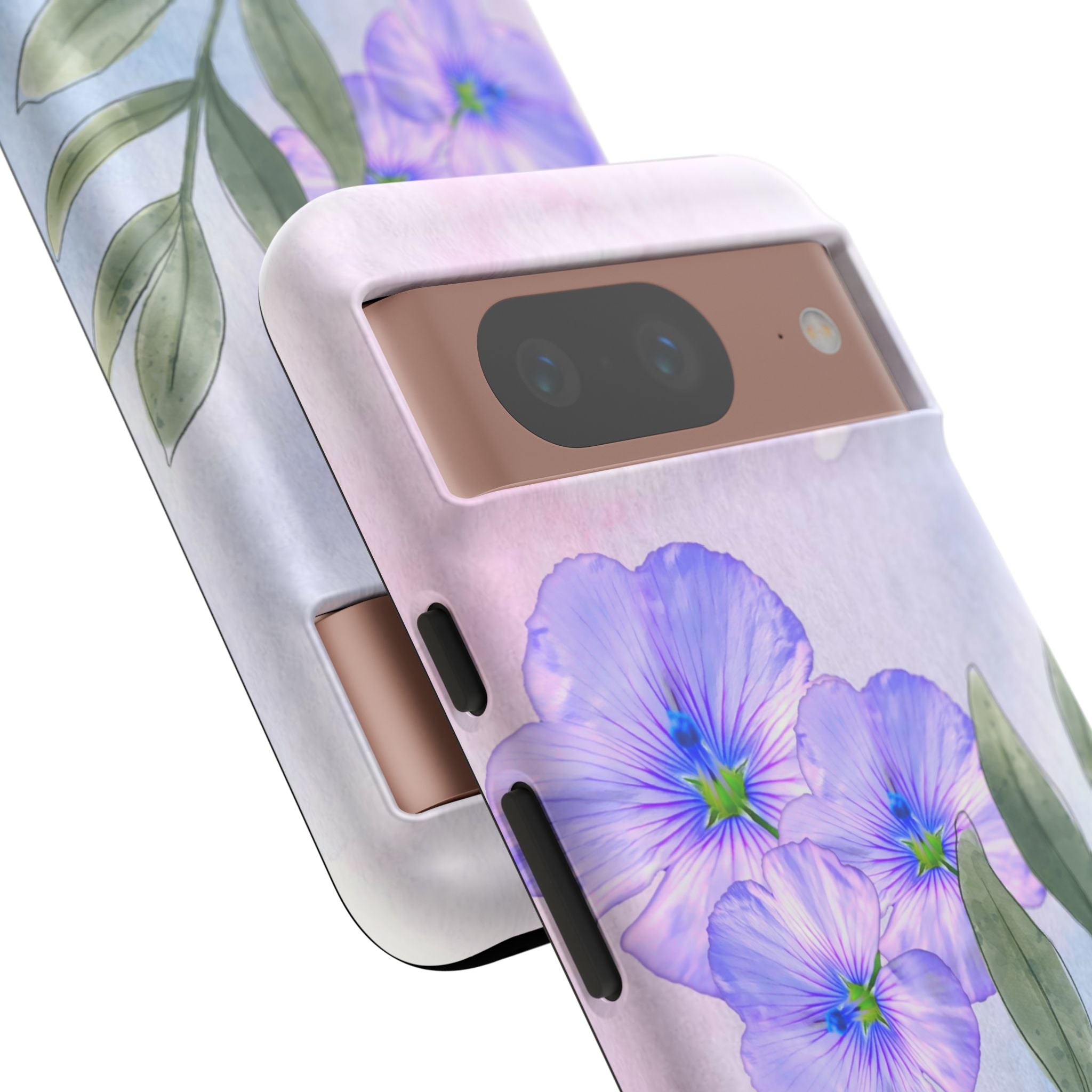 Coque de téléphone aquarelle florale – Bouquet de pétunias violets