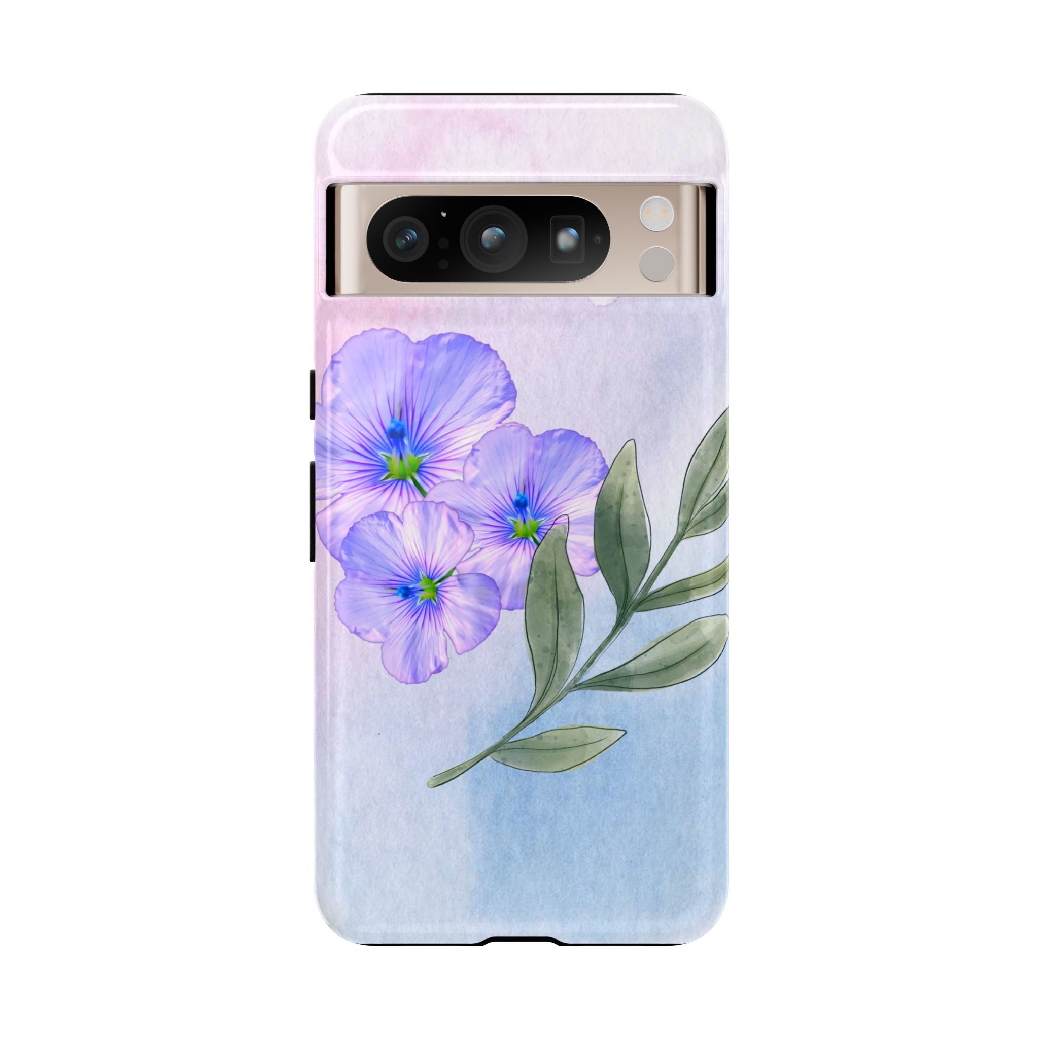 Coque de téléphone aquarelle florale – Bouquet de pétunias violets