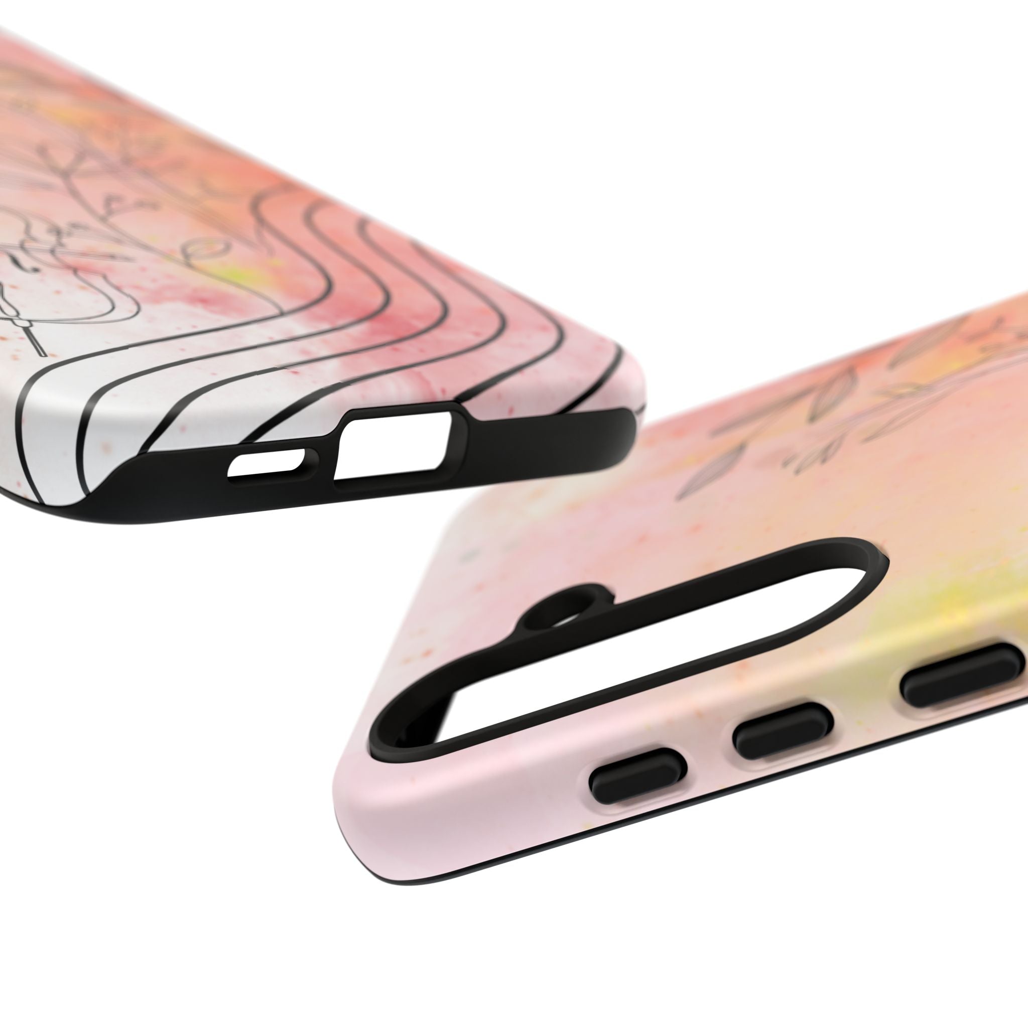 Étui Robuste Pour Violon Floral — Coque de Téléphone Musique Aquarelle