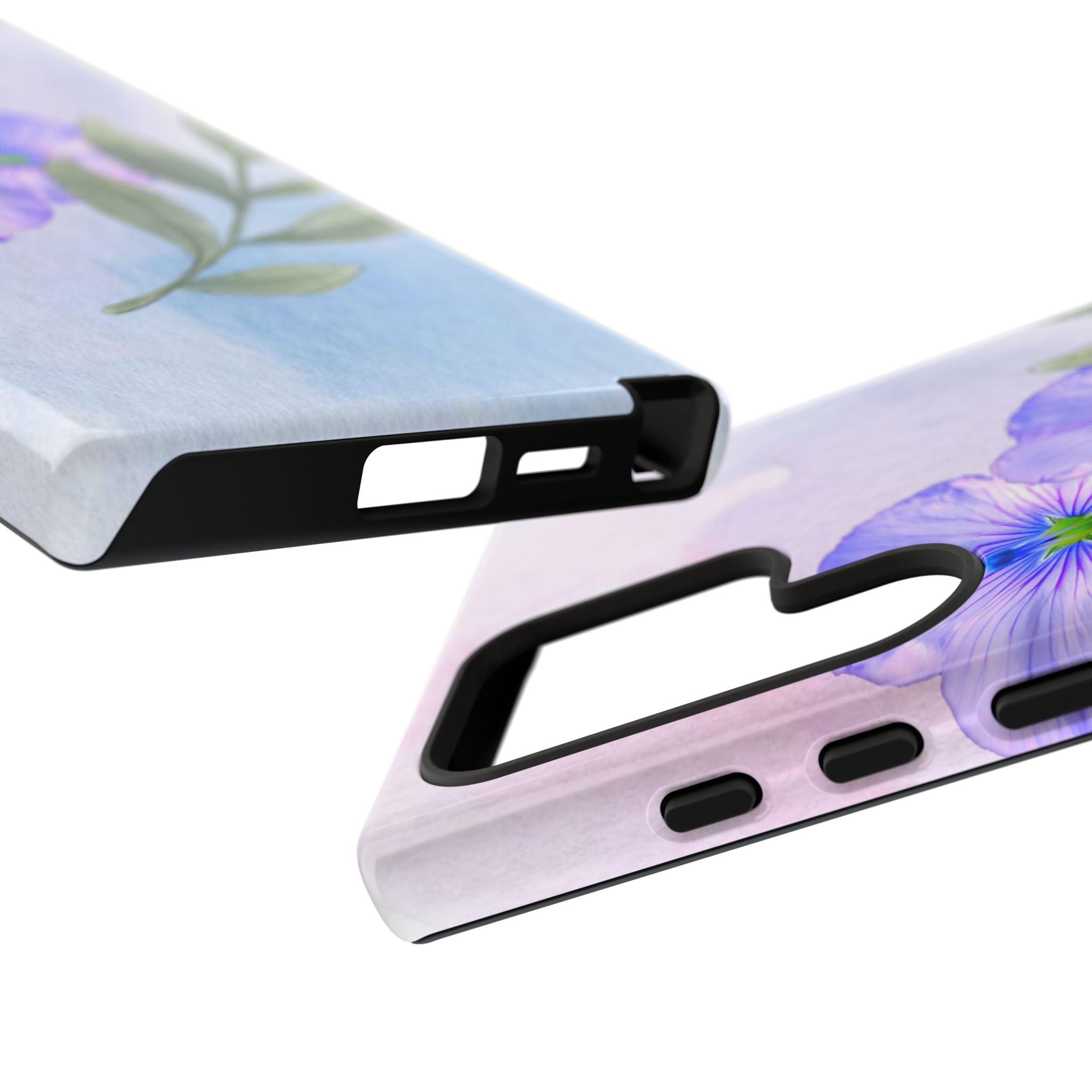 Coque de téléphone aquarelle florale – Bouquet de pétunias violets