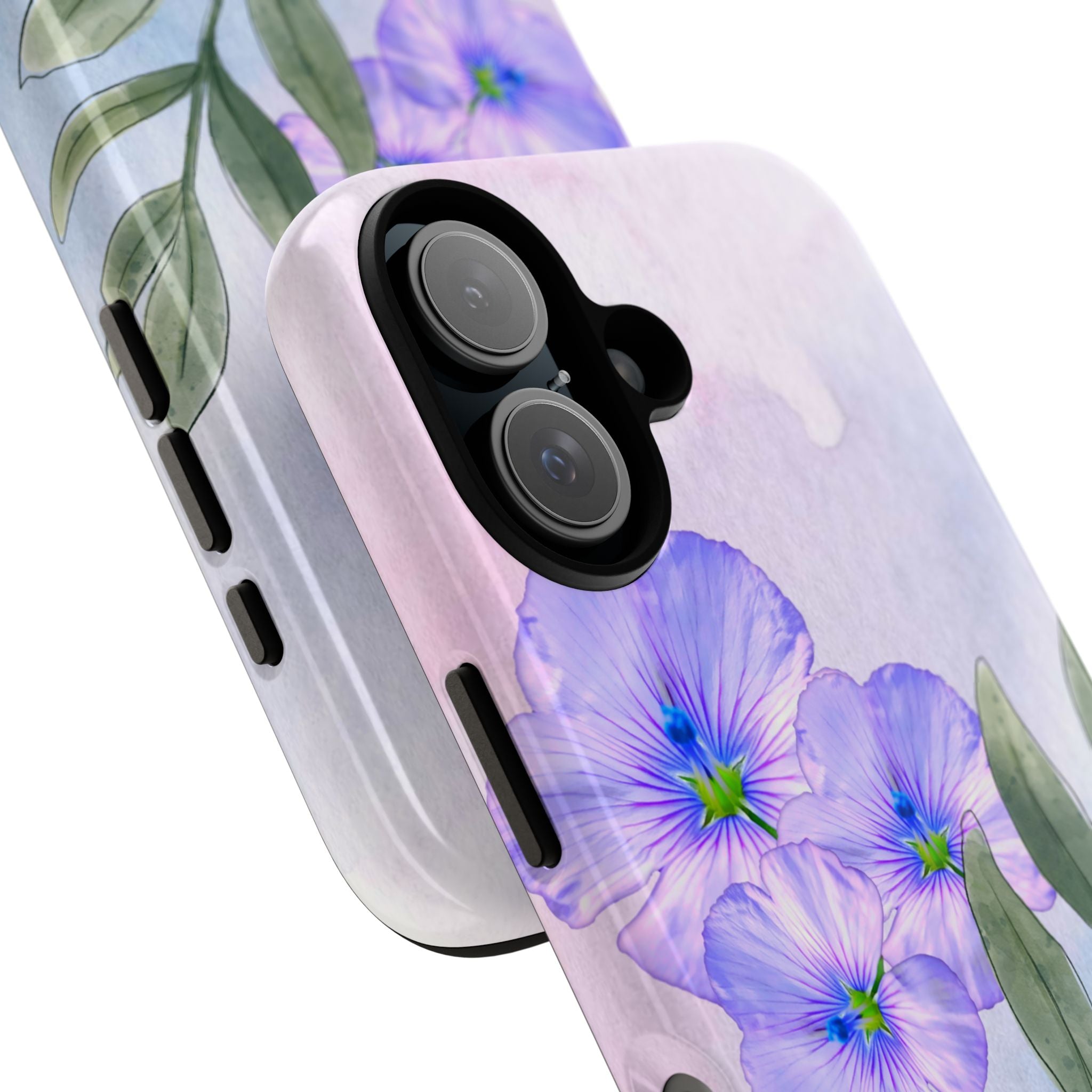 Coque de téléphone aquarelle florale – Bouquet de pétunias violets