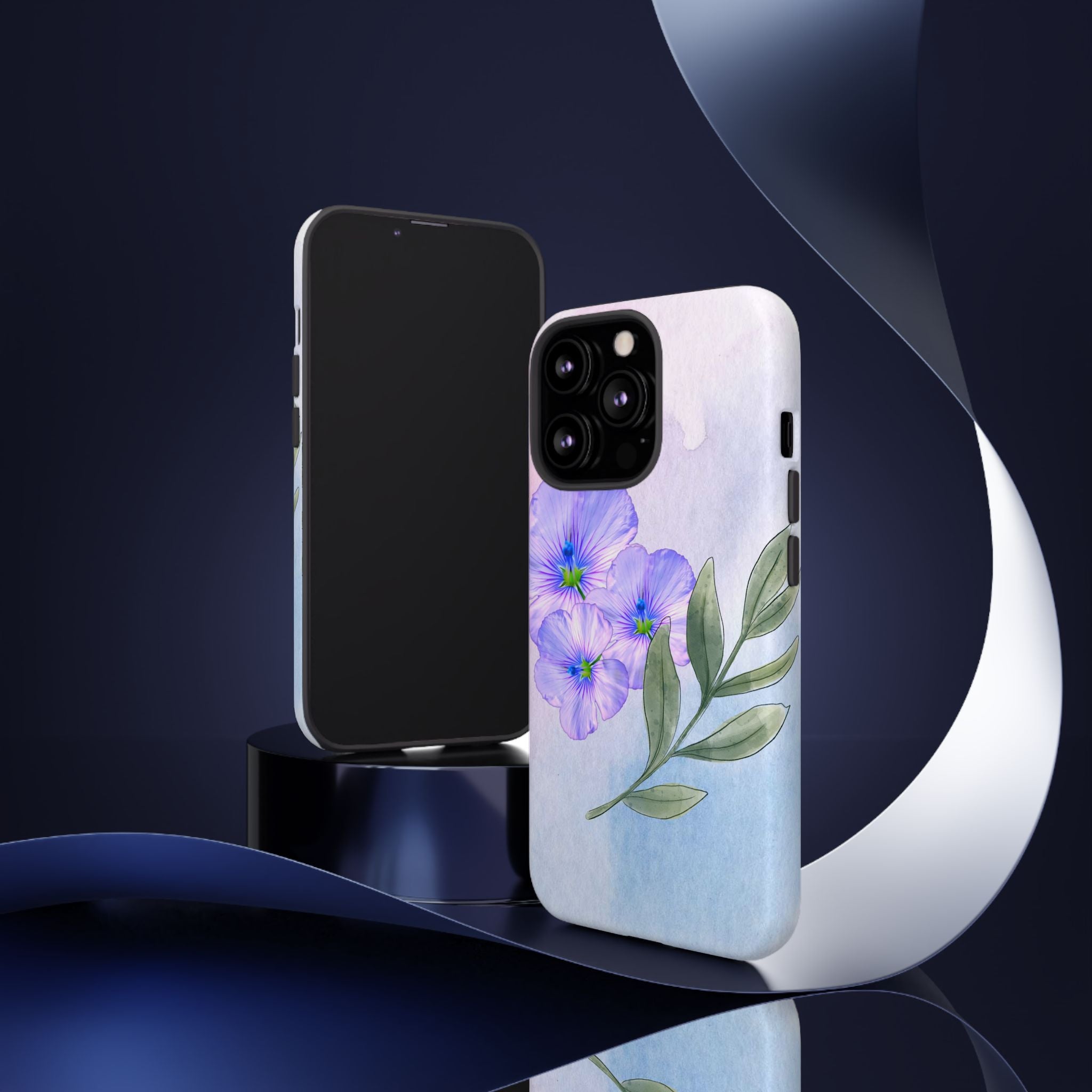 Coque de téléphone aquarelle florale – Bouquet de pétunias violets