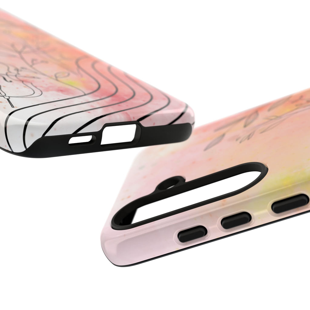 Étui Robuste Pour Violon Floral — Coque de Téléphone Musique Aquarelle