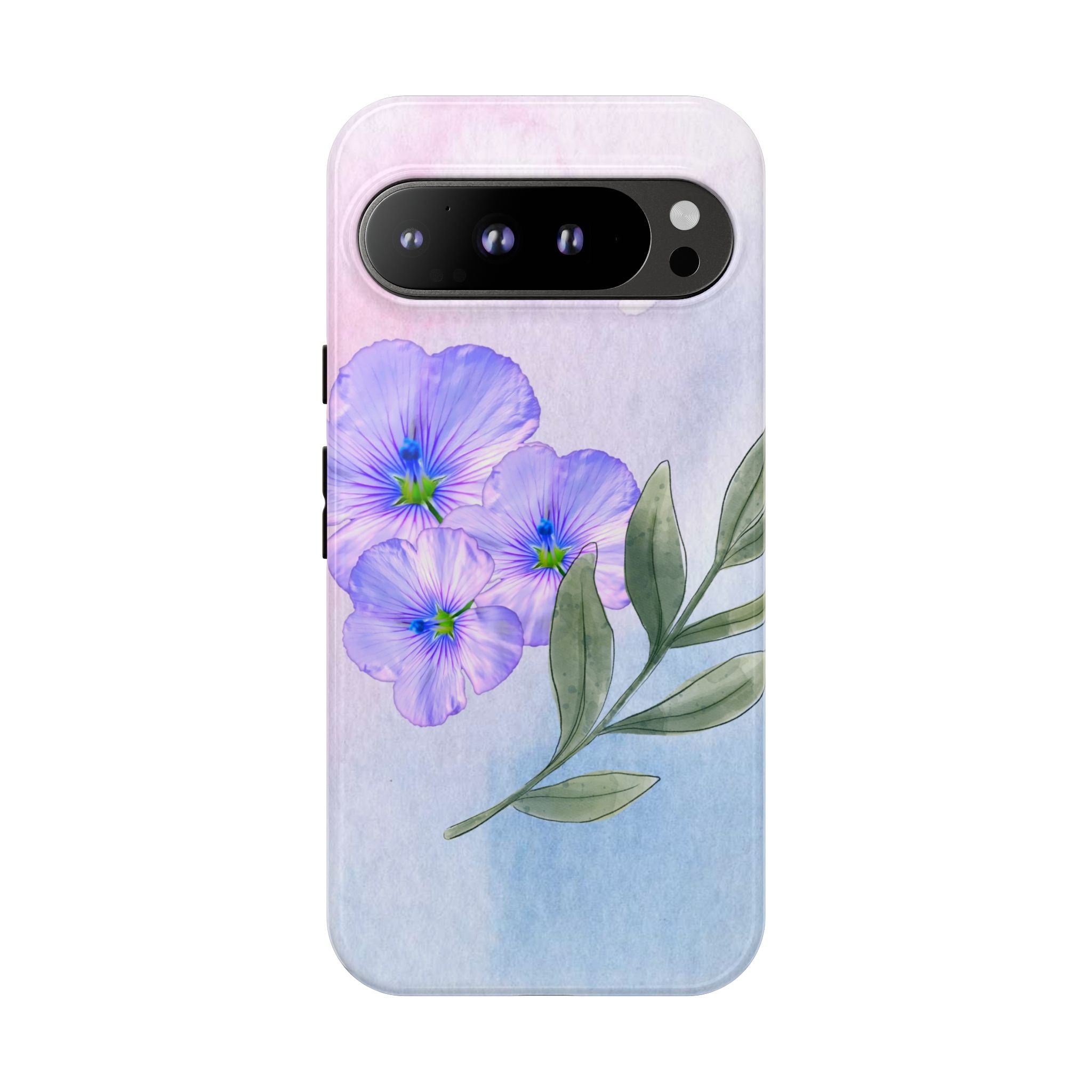 Coque de téléphone aquarelle florale – Bouquet de pétunias violets