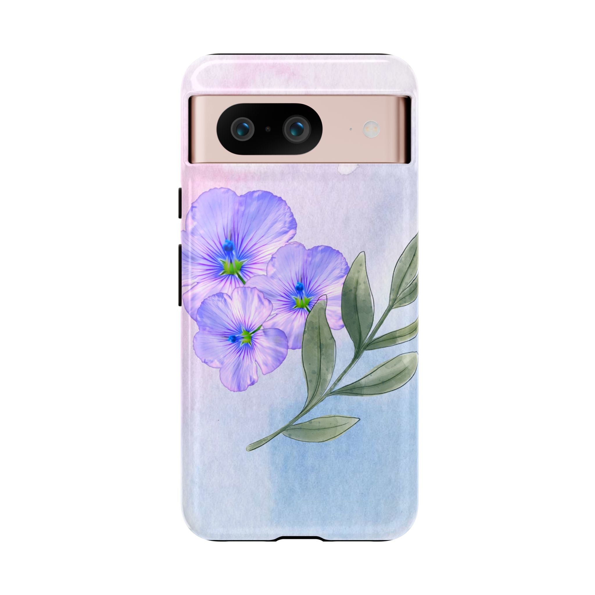 Coque de téléphone aquarelle florale – Bouquet de pétunias violets