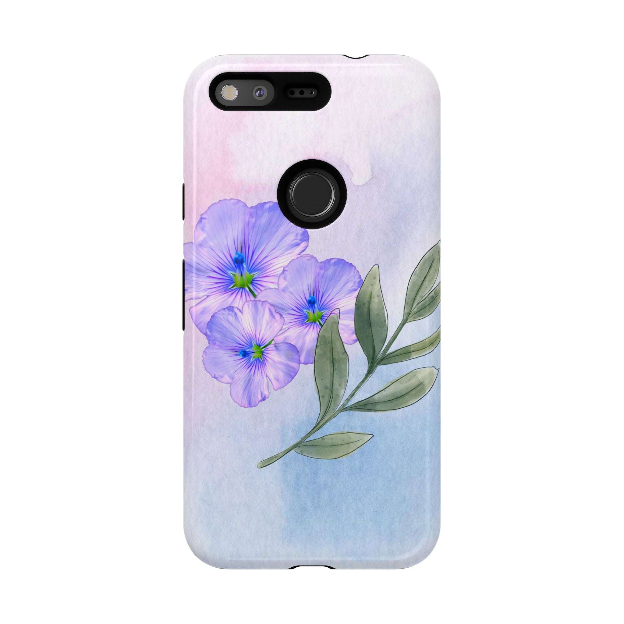 Coque de téléphone aquarelle florale – Bouquet de pétunias violets