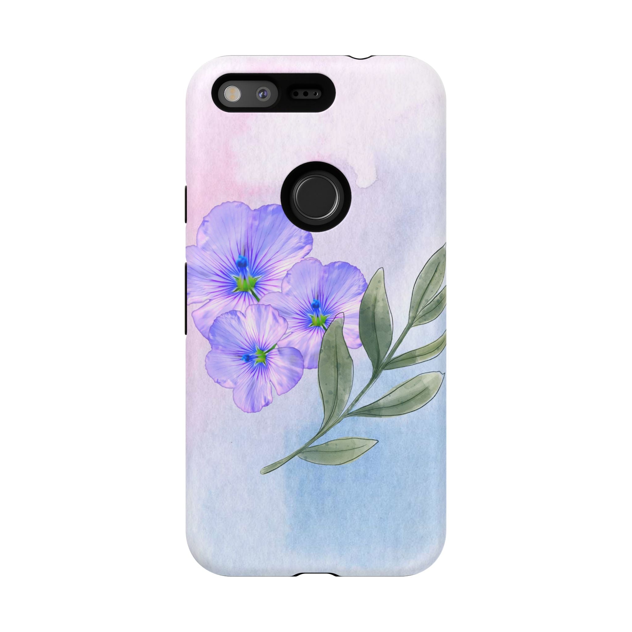 Coque de téléphone aquarelle florale – Bouquet de pétunias violets
