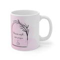 Tasse à café 11 oz / 15 oz  - en aquarelle rose « Pause café... enfin presque »