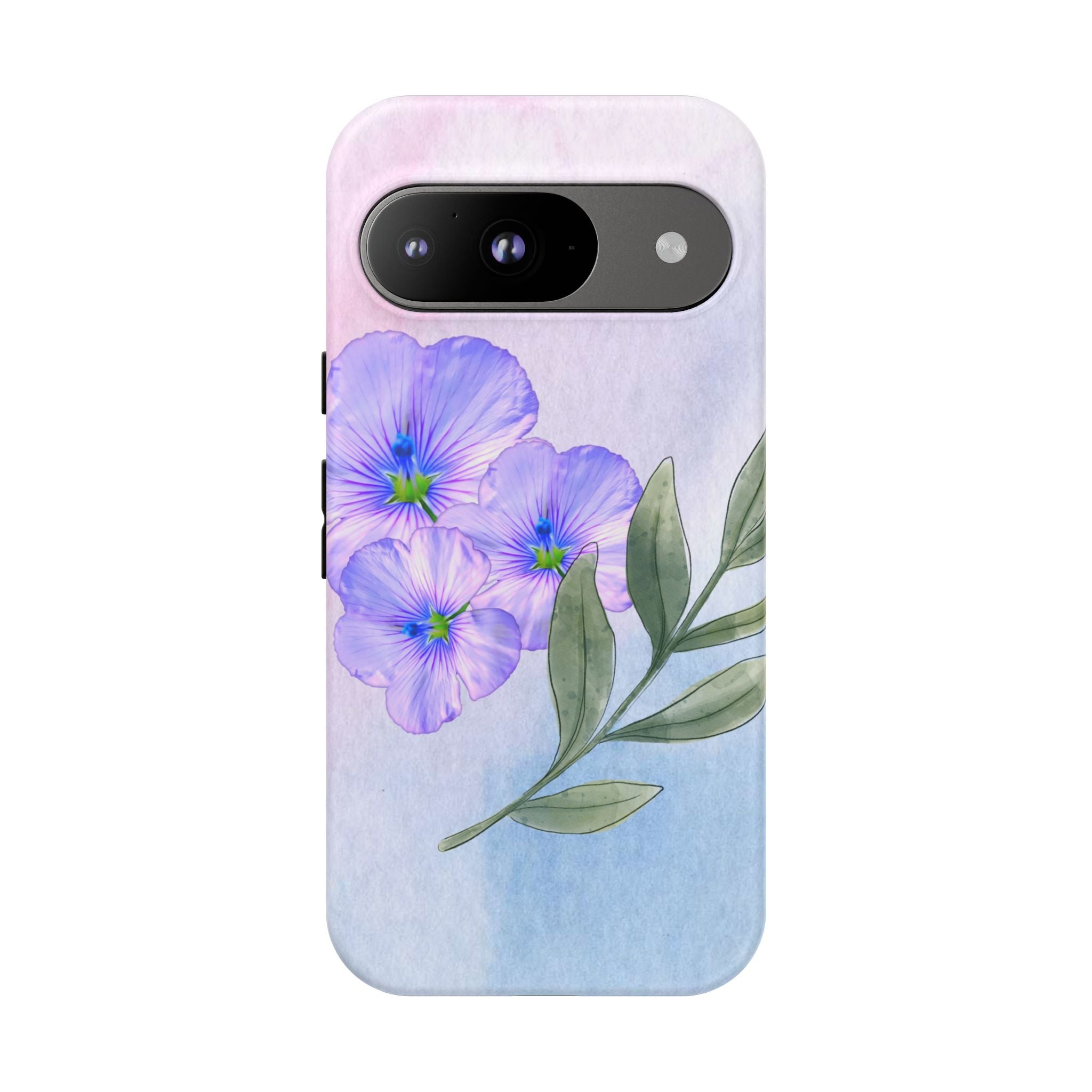 Coque de téléphone aquarelle florale – Bouquet de pétunias violets