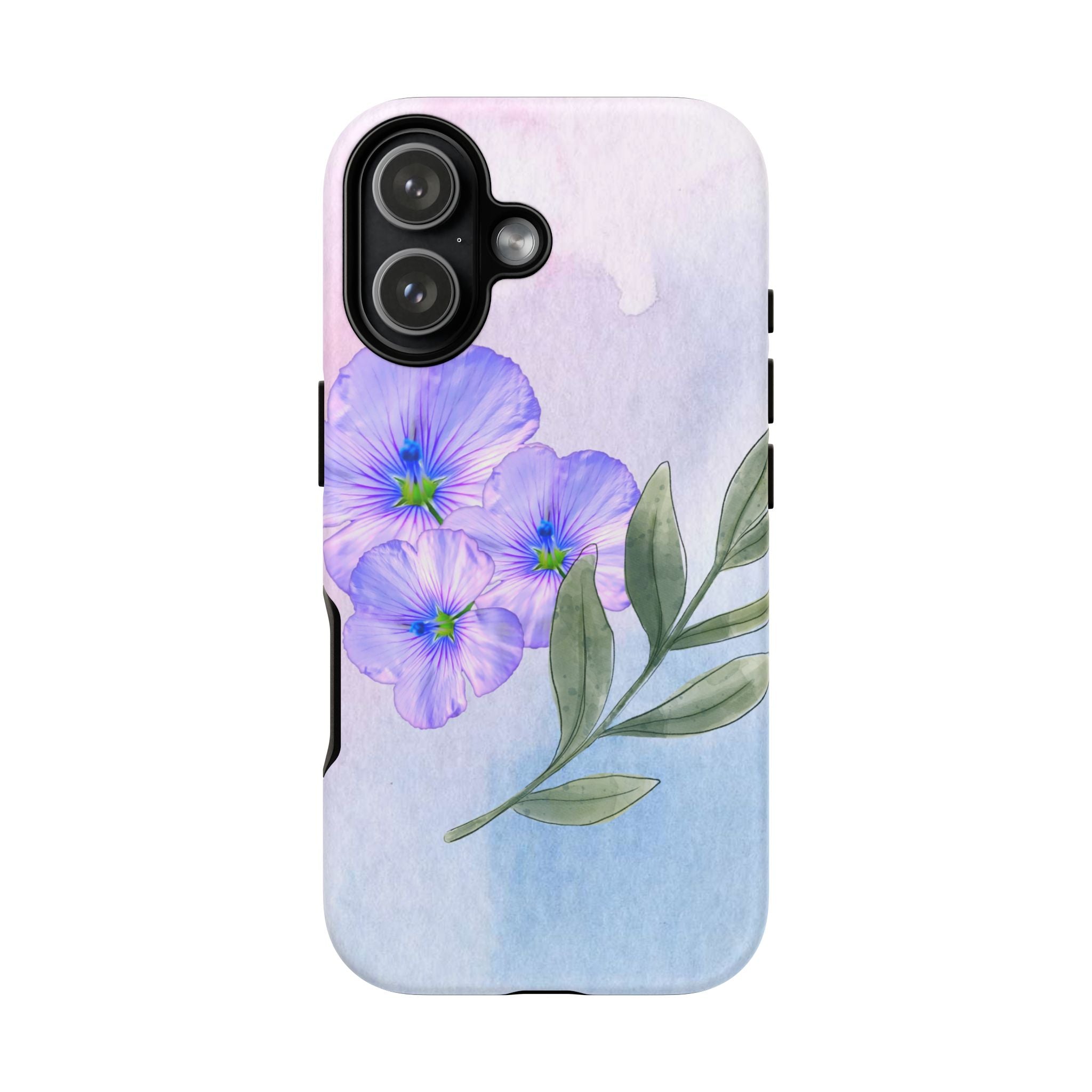 Coque de téléphone aquarelle florale – Bouquet de pétunias violets