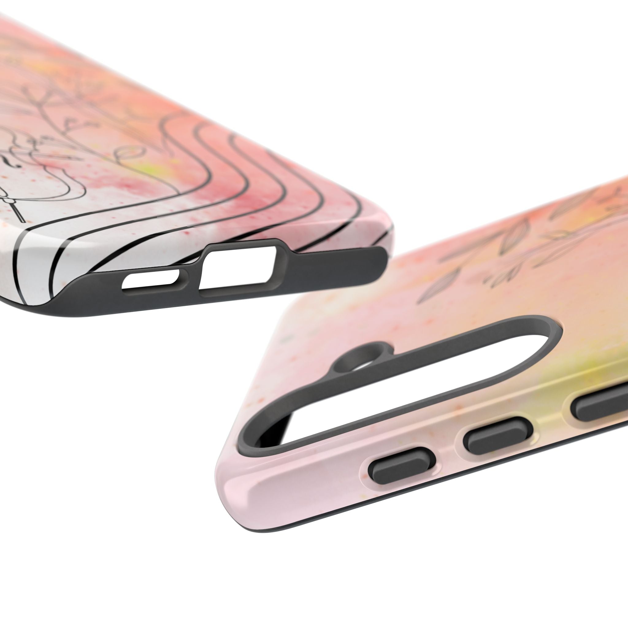 Étui Robuste Pour Violon Floral — Coque de Téléphone Musique Aquarelle