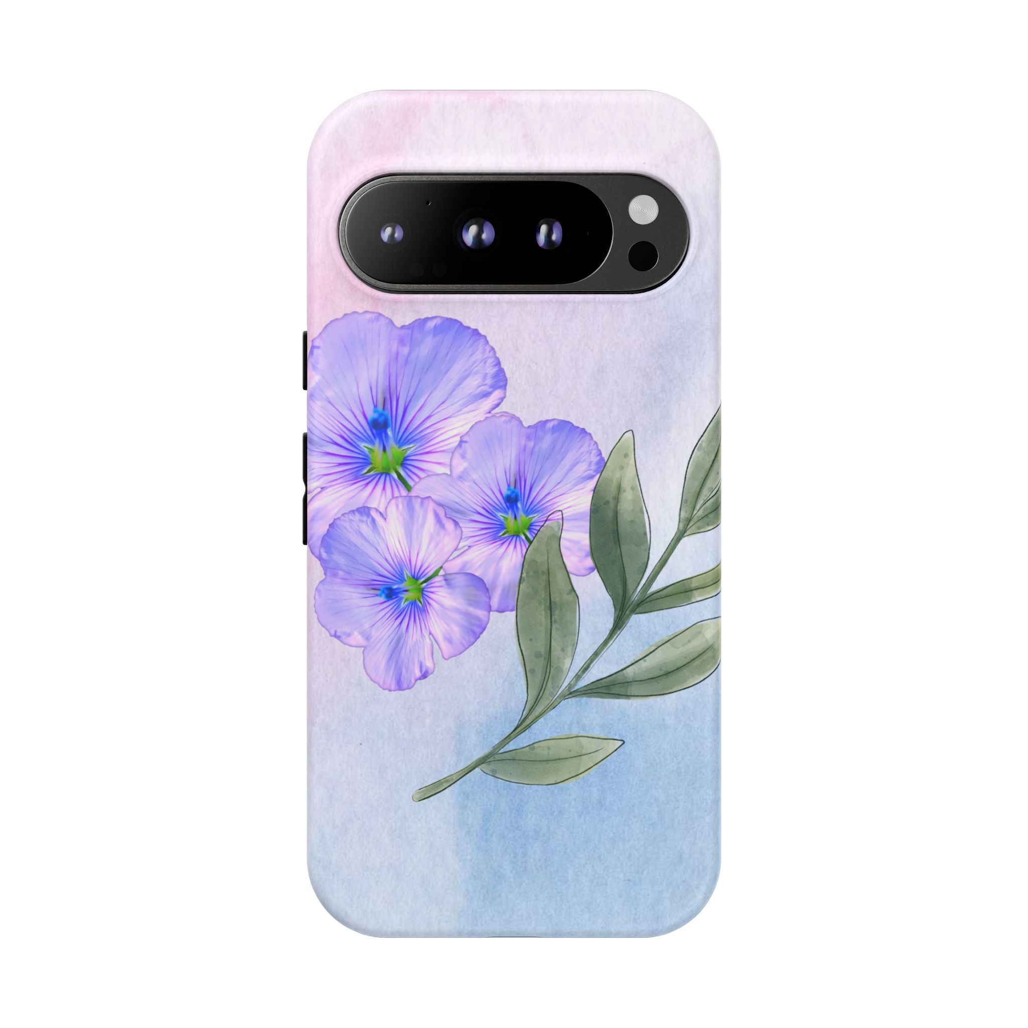 Coque de téléphone aquarelle florale – Bouquet de pétunias violets