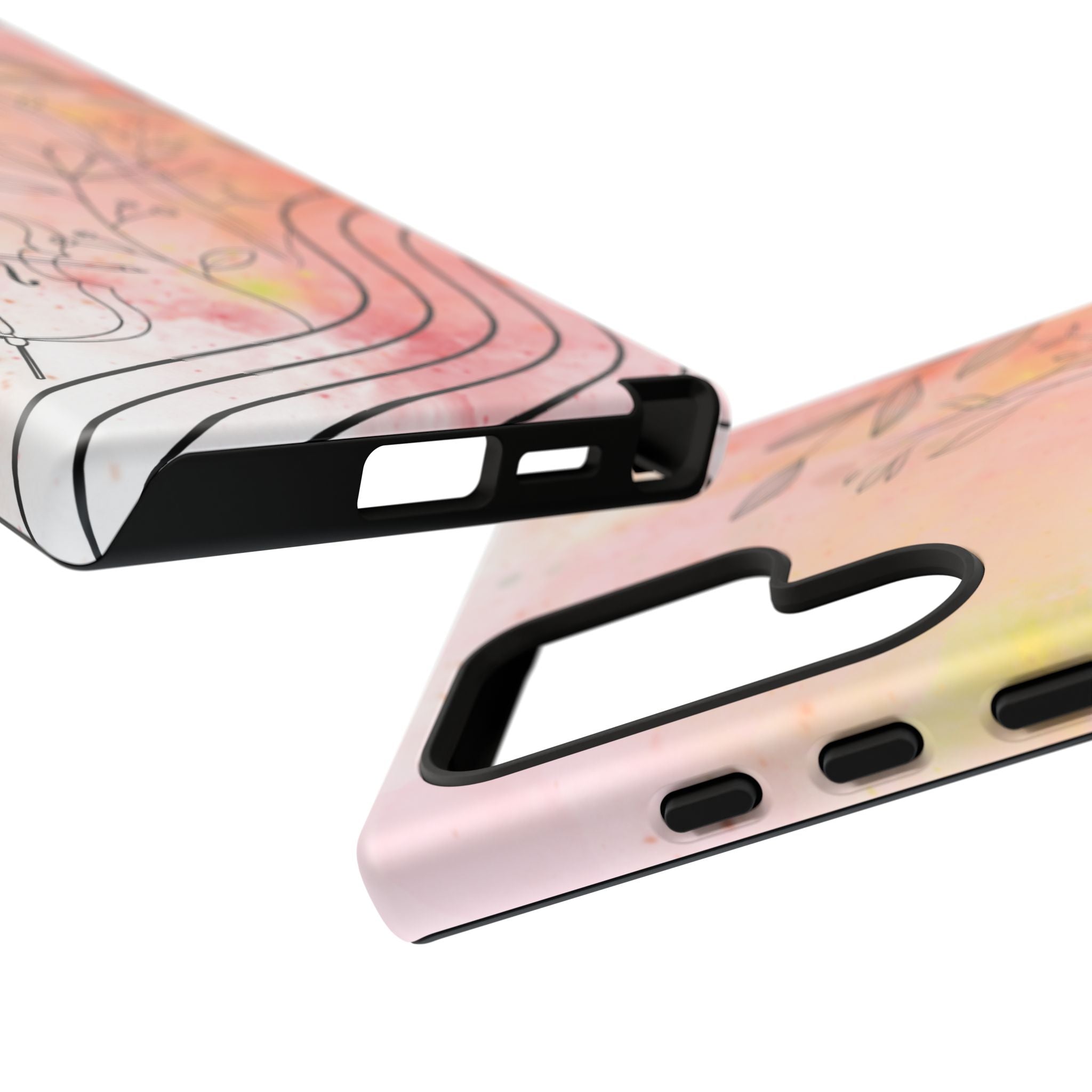 Étui Robuste Pour Violon Floral — Coque de Téléphone Musique Aquarelle
