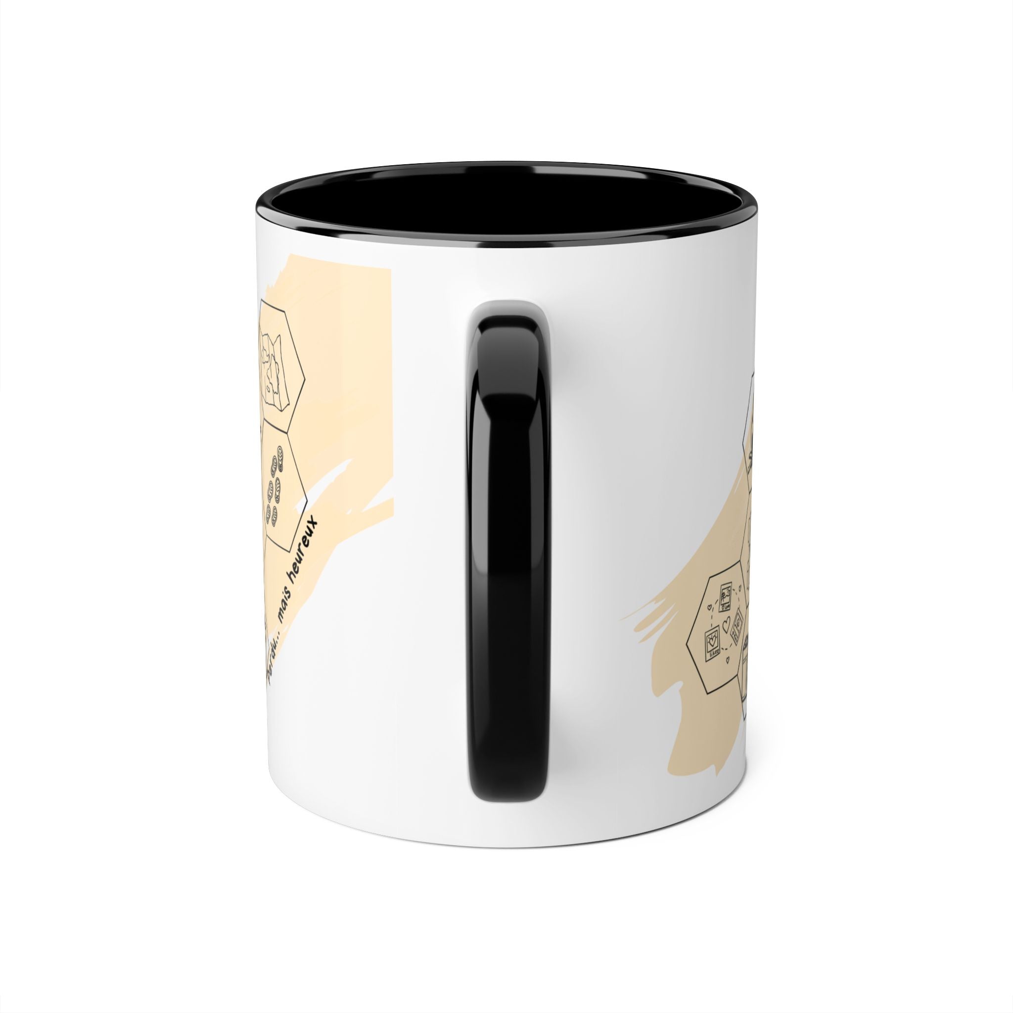 Tasse à Café — Design Aventure Minimaliste en Nid d'Abeille