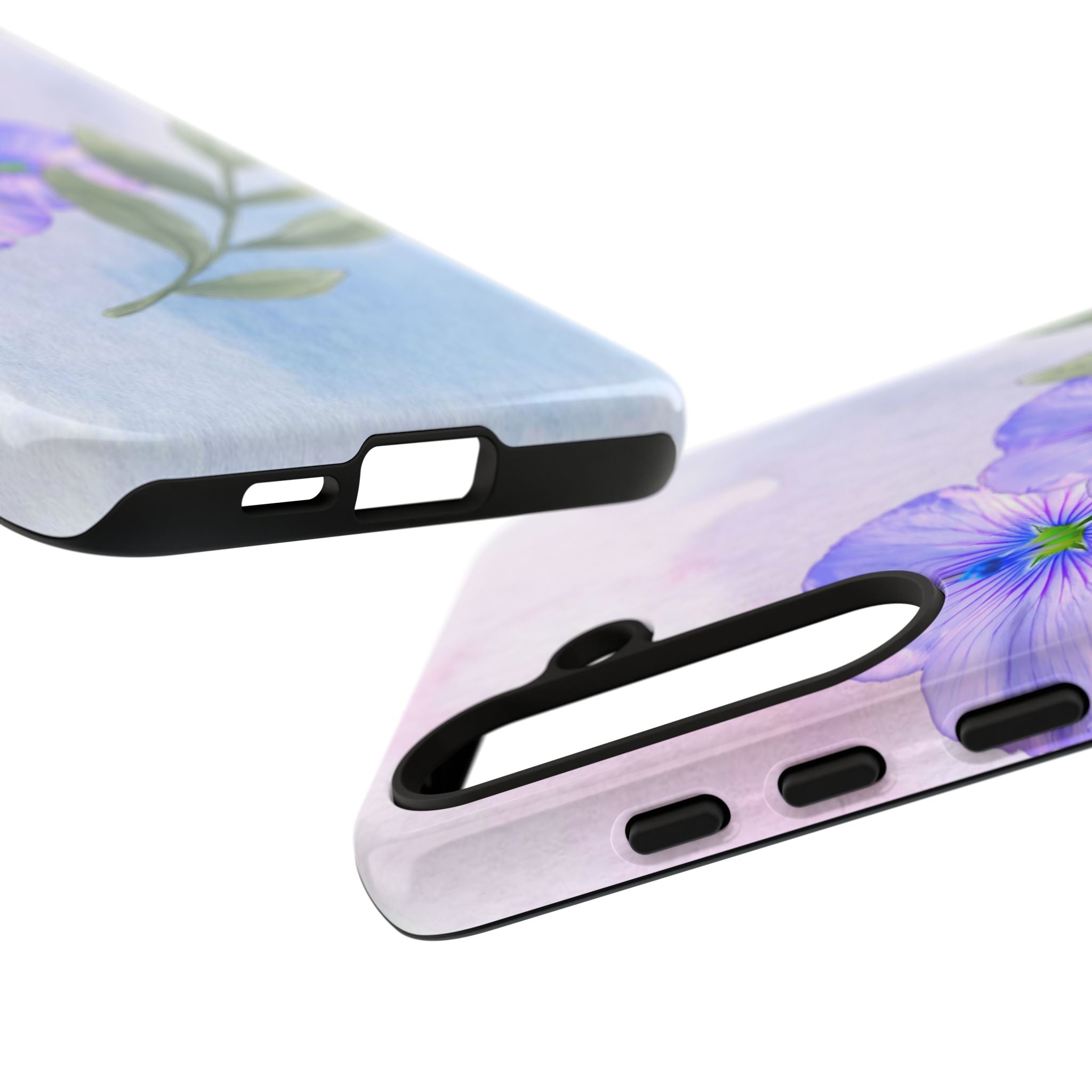 Coque de téléphone aquarelle florale – Bouquet de pétunias violets