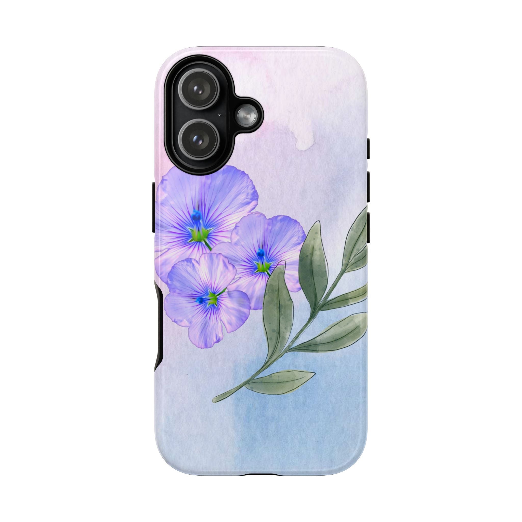 Coque de téléphone aquarelle florale – Bouquet de pétunias violets