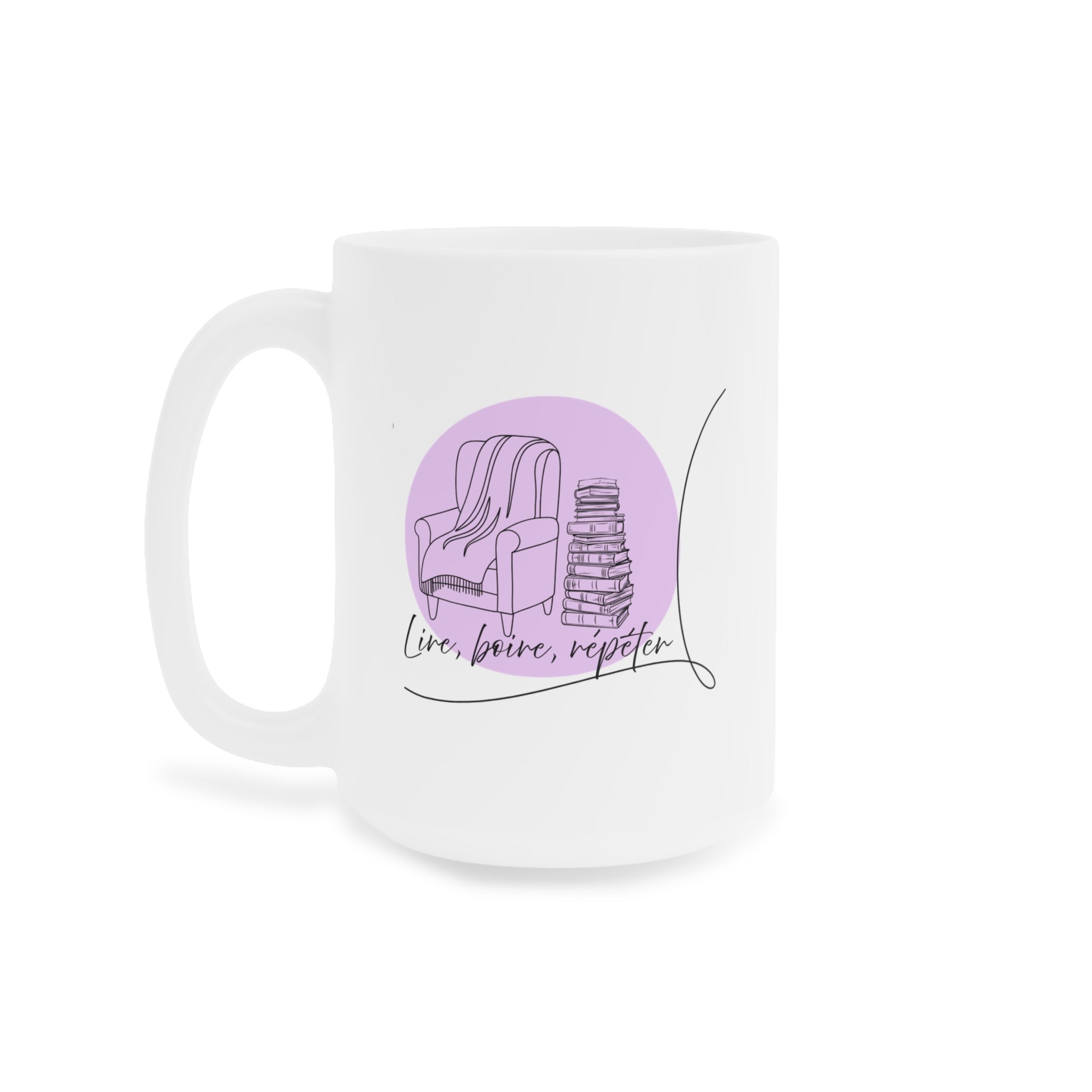 Tasse en céramique “Lire, boire, répéter”