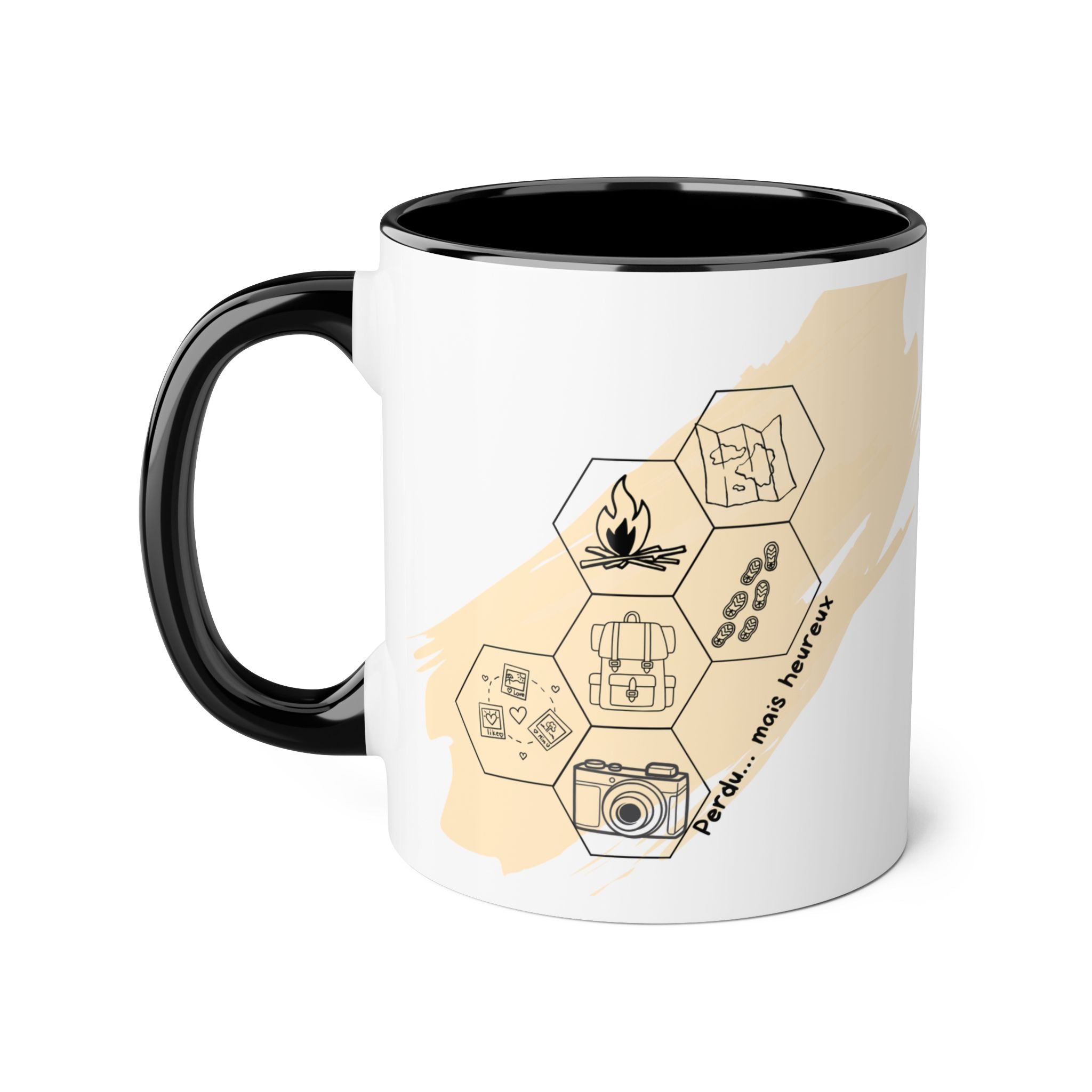 Tasse à Café — Design Aventure Minimaliste en Nid d'Abeille