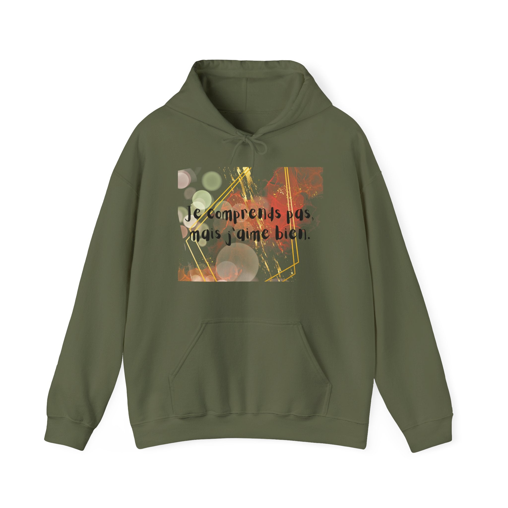 Hoodie floral français – « Je comprends pas mais j’aime bien » Pull confortable