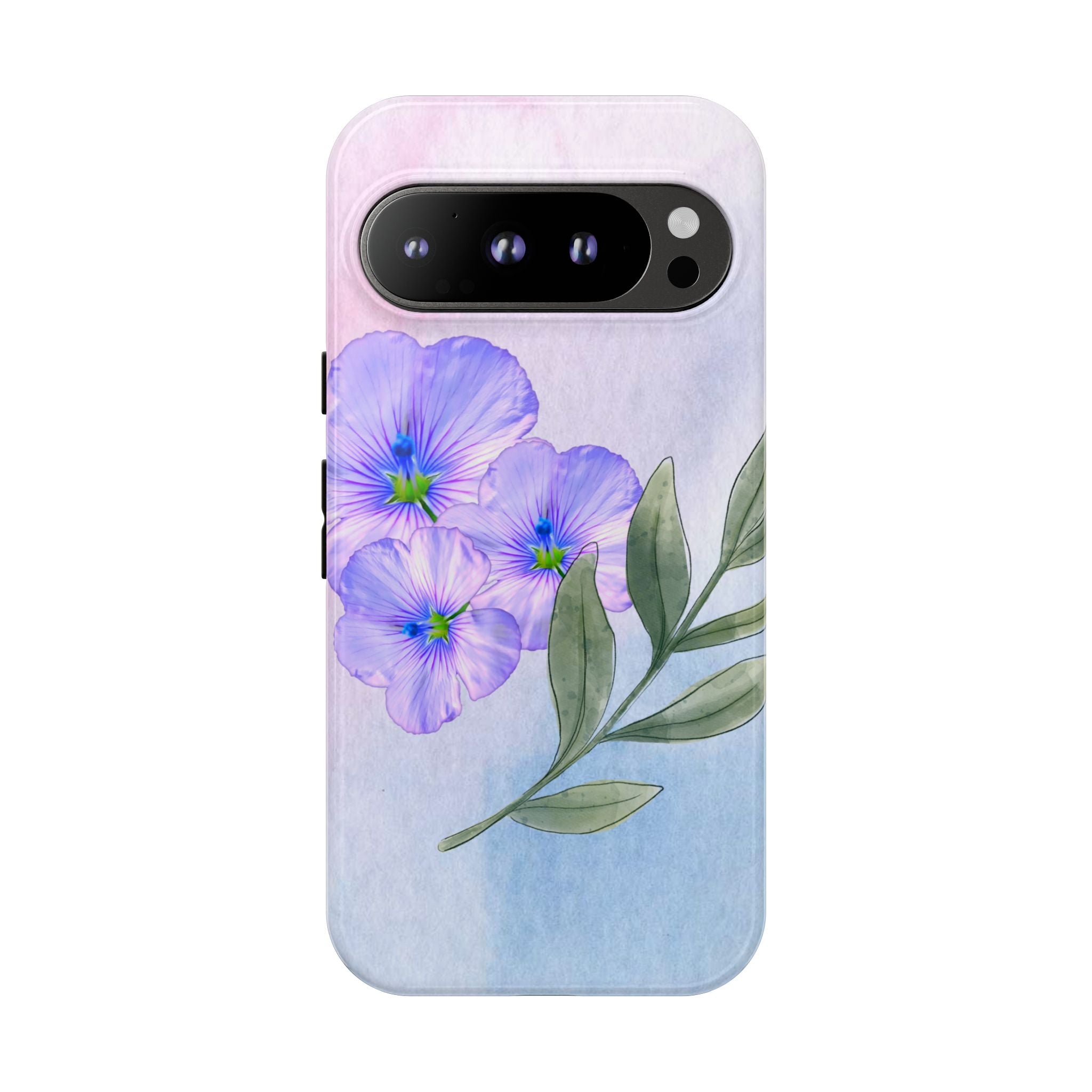 Coque de téléphone aquarelle florale – Bouquet de pétunias violets