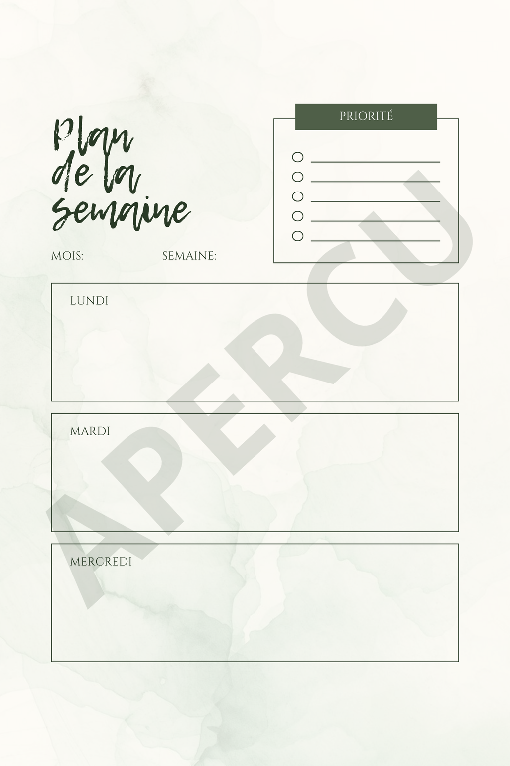 Agenda 12 mois – Précommande avec 6 pages PDF