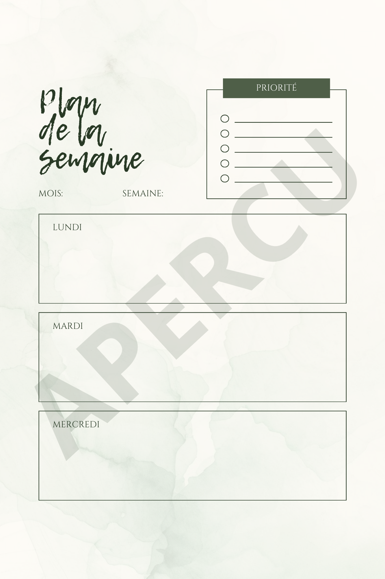 Agenda 12 mois – Précommande avec 6 pages PDF