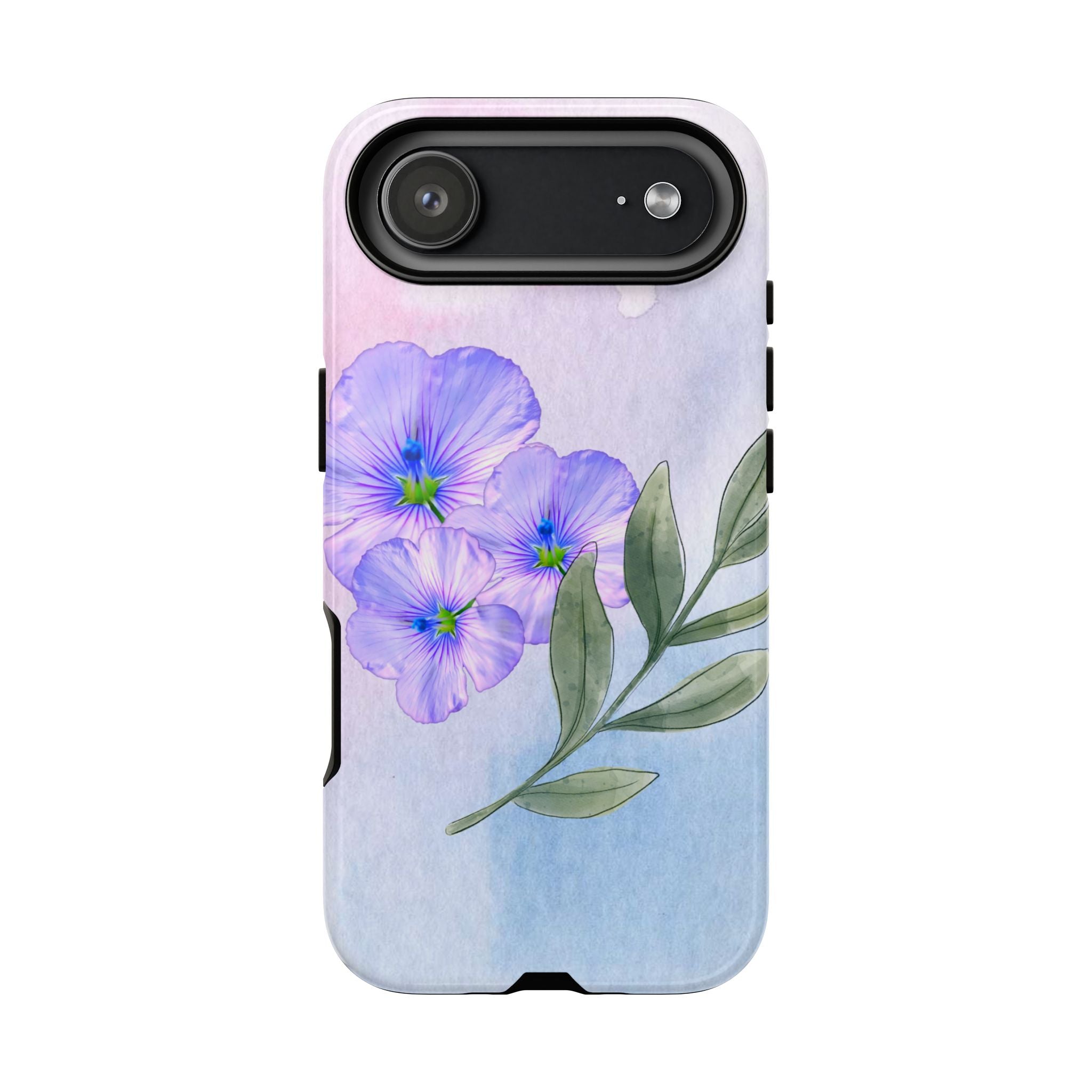 Coque de téléphone aquarelle florale – Bouquet de pétunias violets