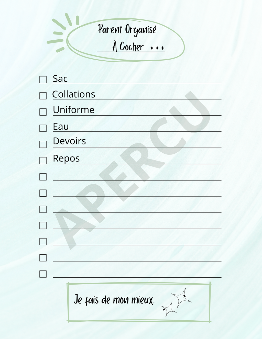 Planificateur Sportif PDF – Pour l’athlète et le parent