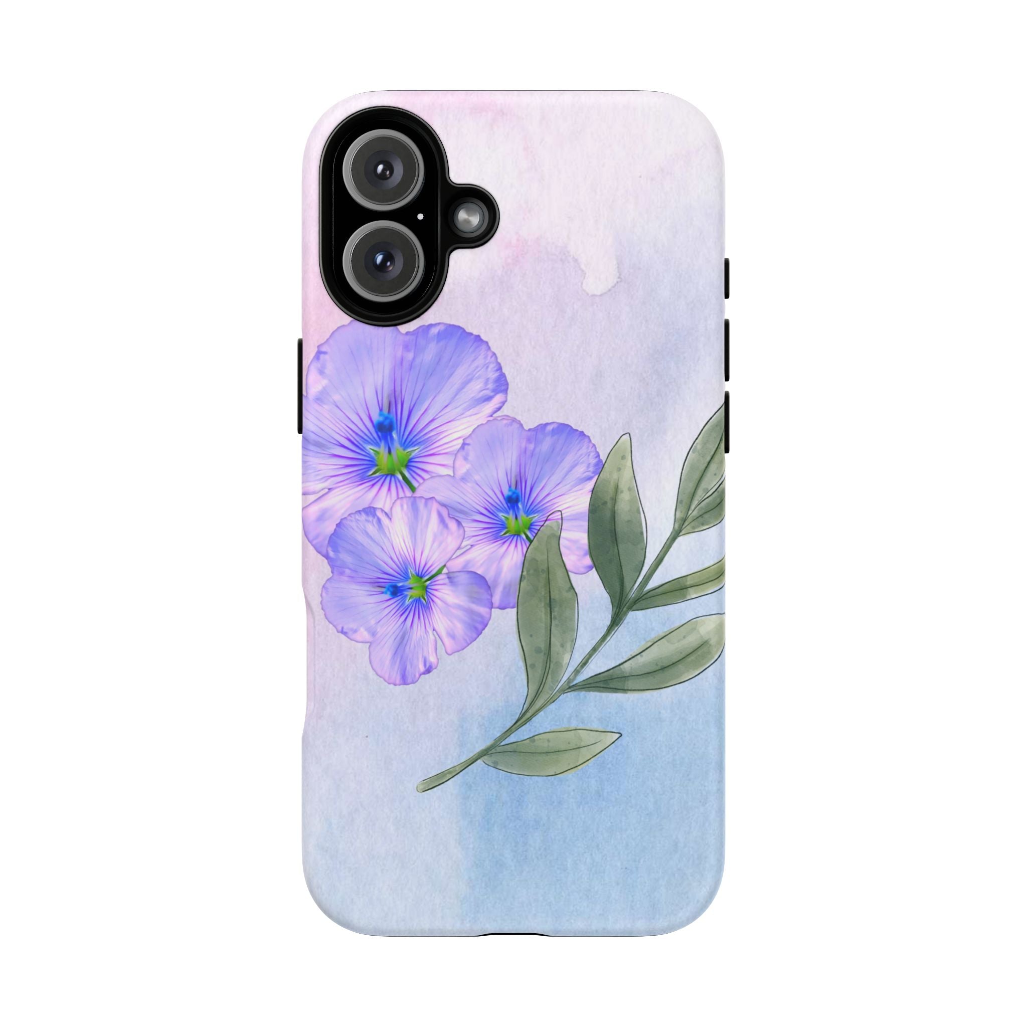 Coque de téléphone aquarelle florale – Bouquet de pétunias violets