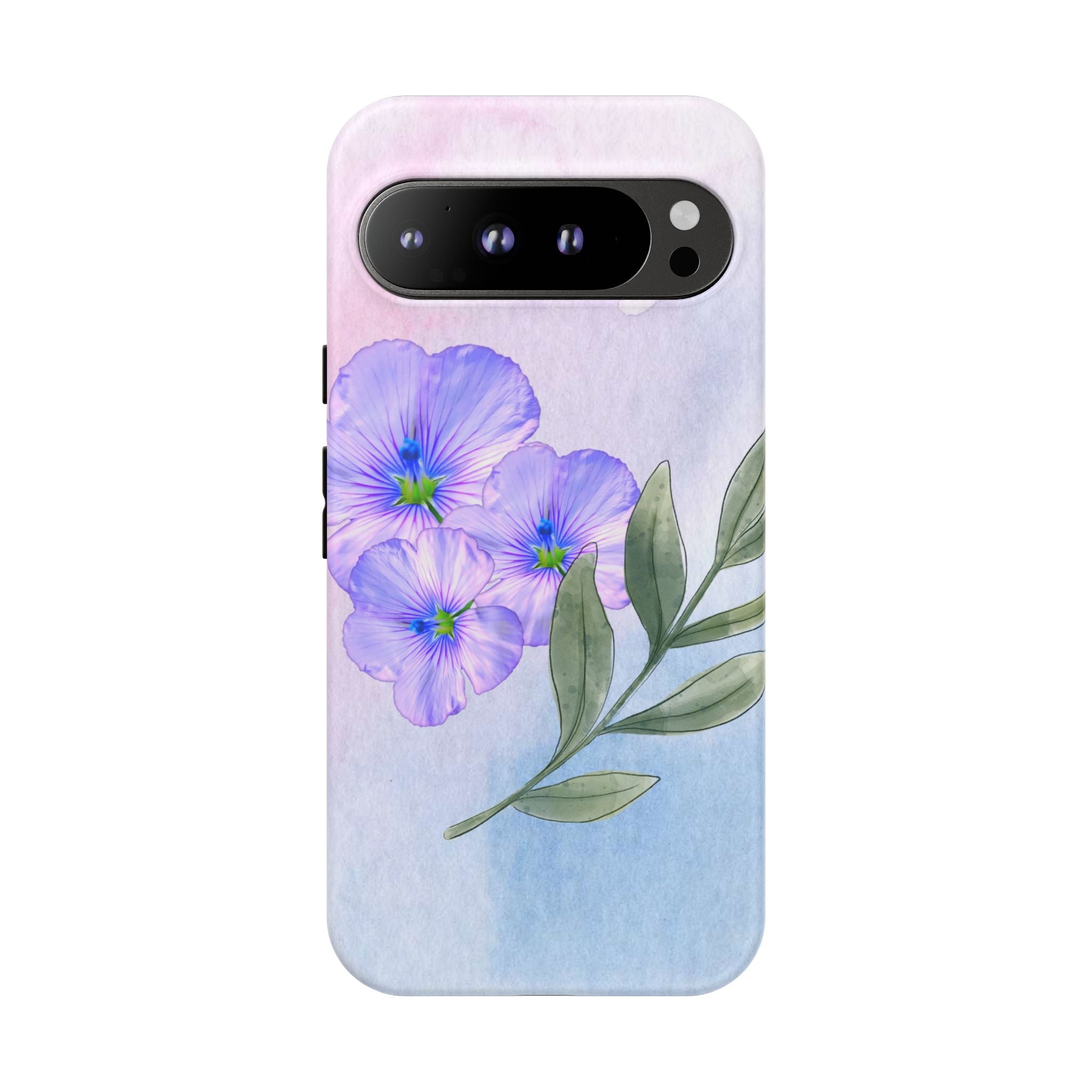 Coque de téléphone aquarelle florale – Bouquet de pétunias violets