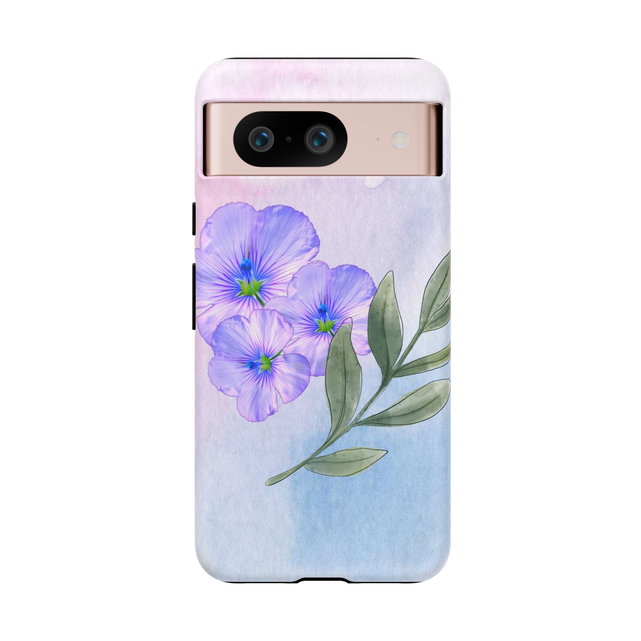 Coque de téléphone aquarelle florale – Bouquet de pétunias violets