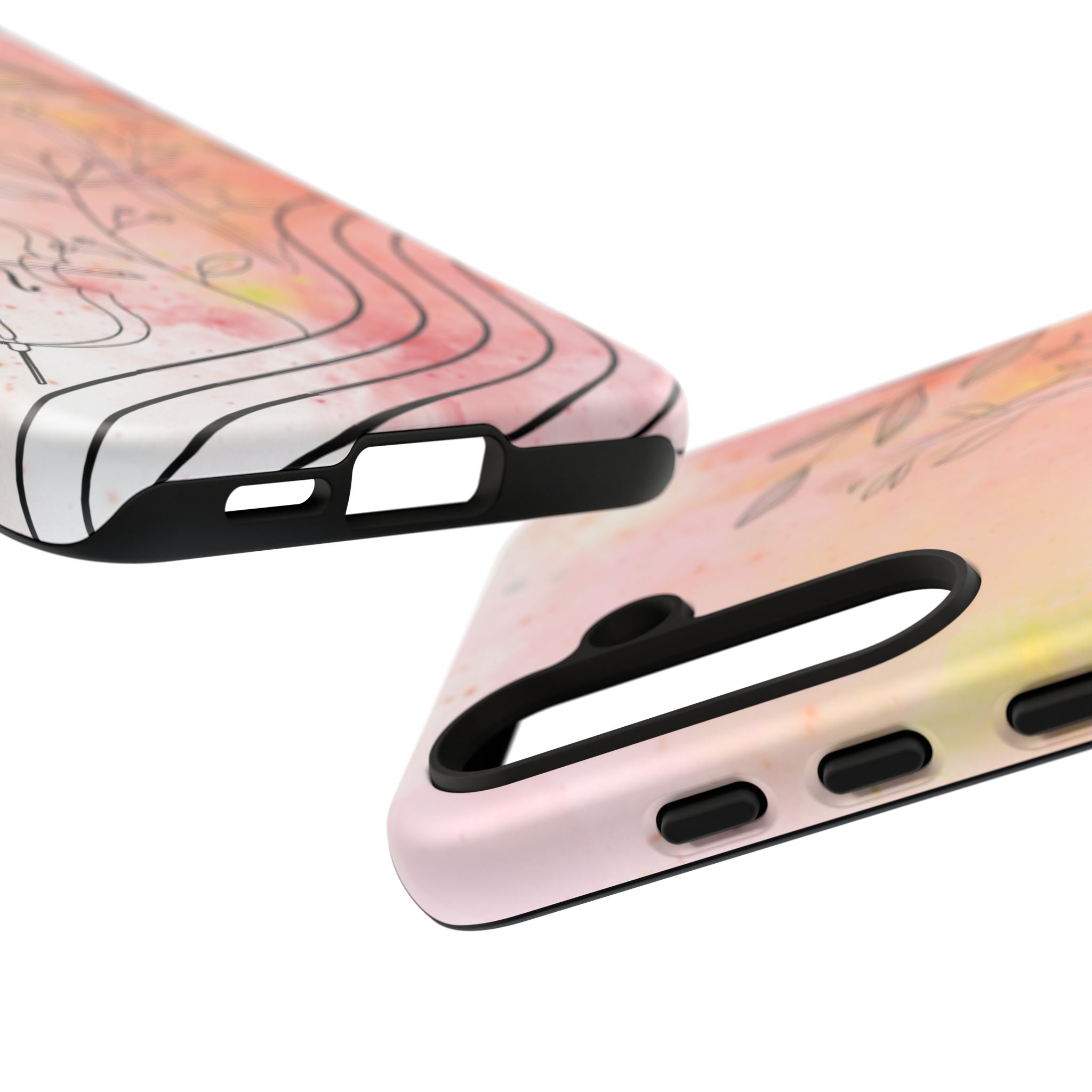 Étui Robuste Pour Violon Floral — Coque de Téléphone Musique Aquarelle