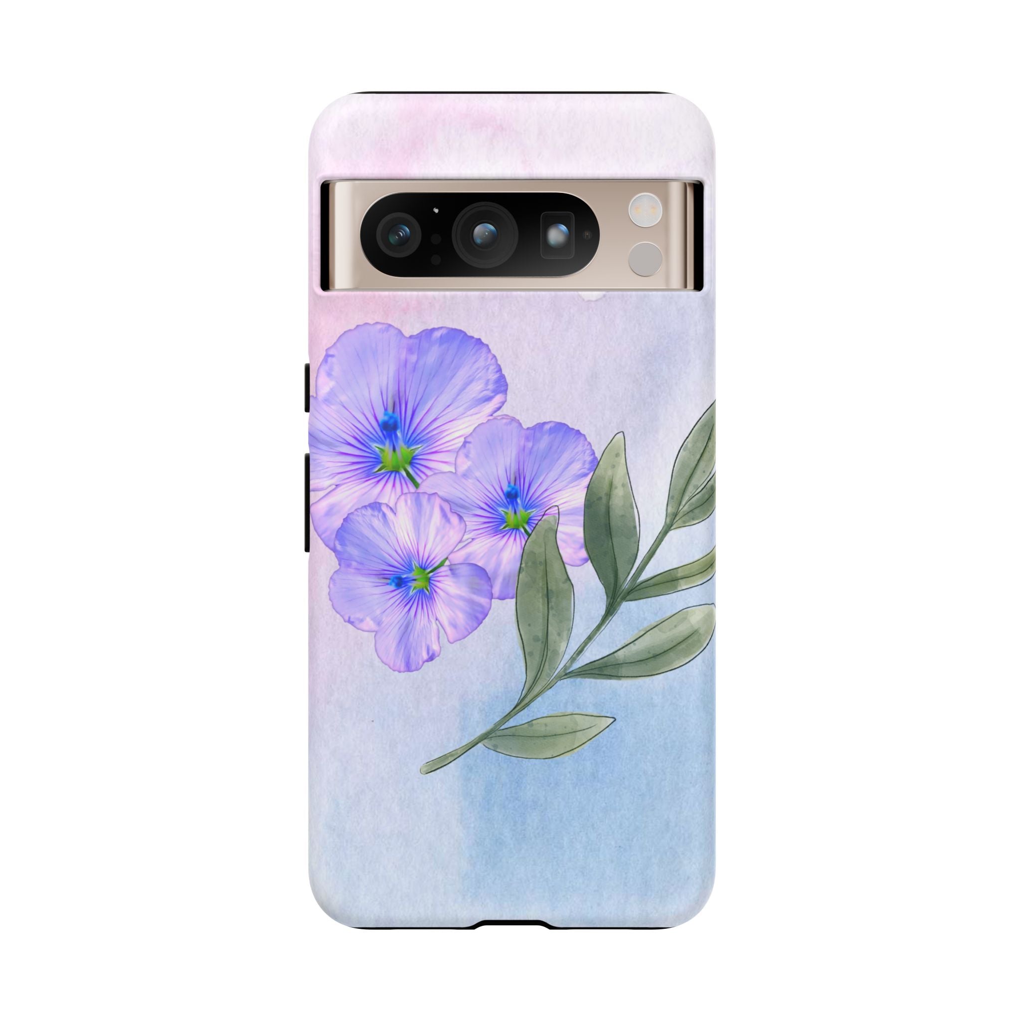 Coque de téléphone aquarelle florale – Bouquet de pétunias violets