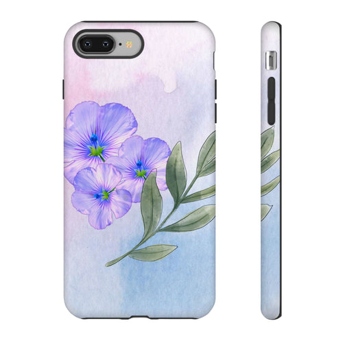 Coque de téléphone aquarelle florale – Bouquet de pétunias violets