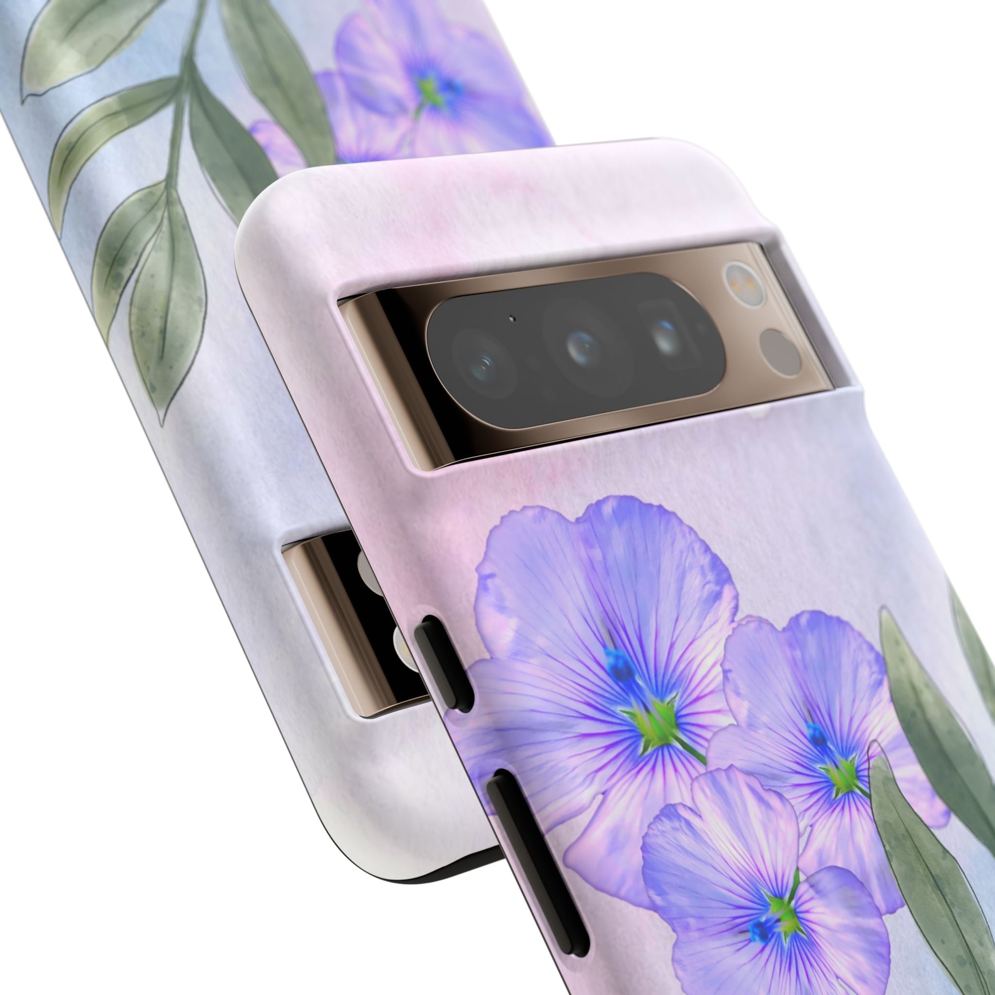 Coque de téléphone aquarelle florale – Bouquet de pétunias violets