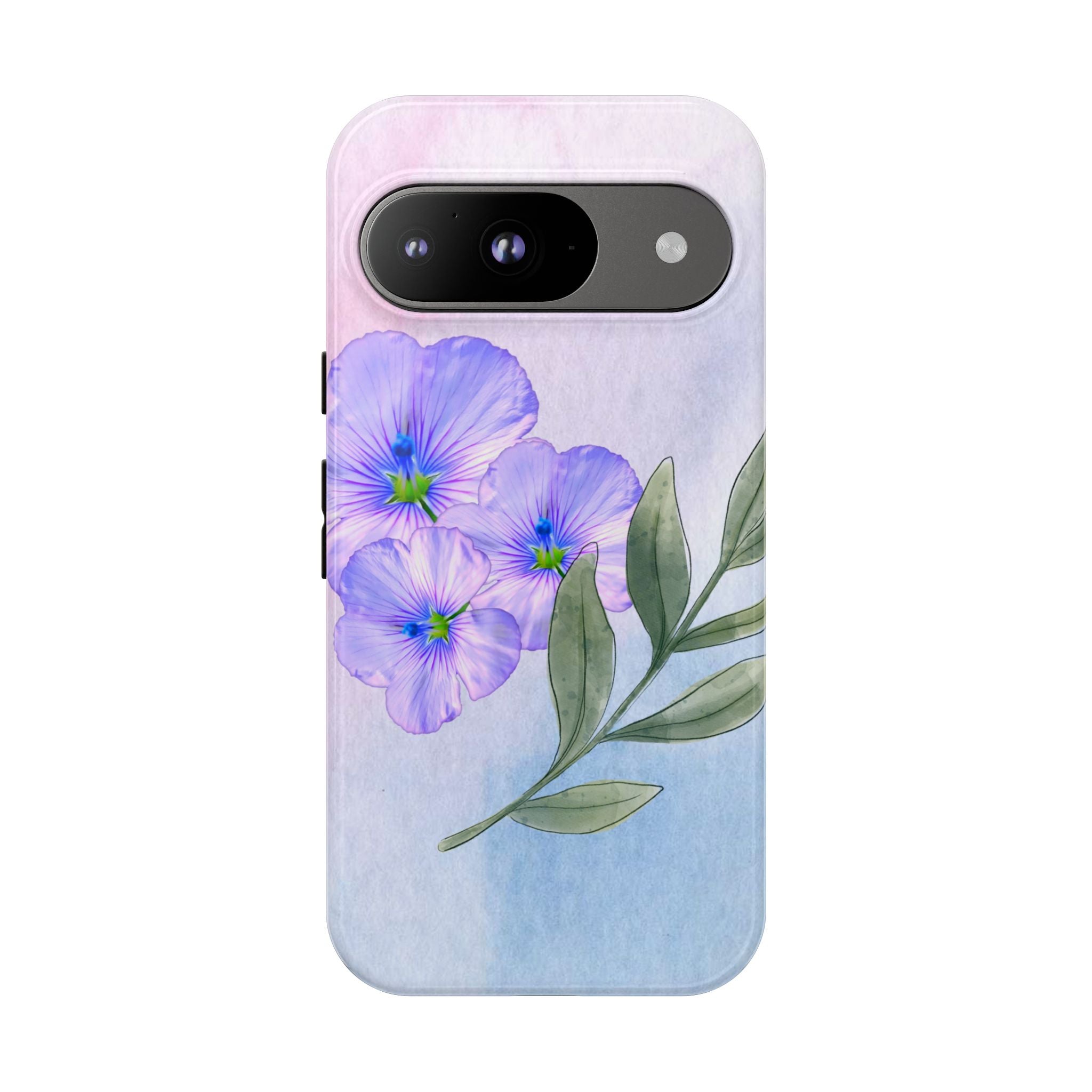 Coque de téléphone aquarelle florale – Bouquet de pétunias violets