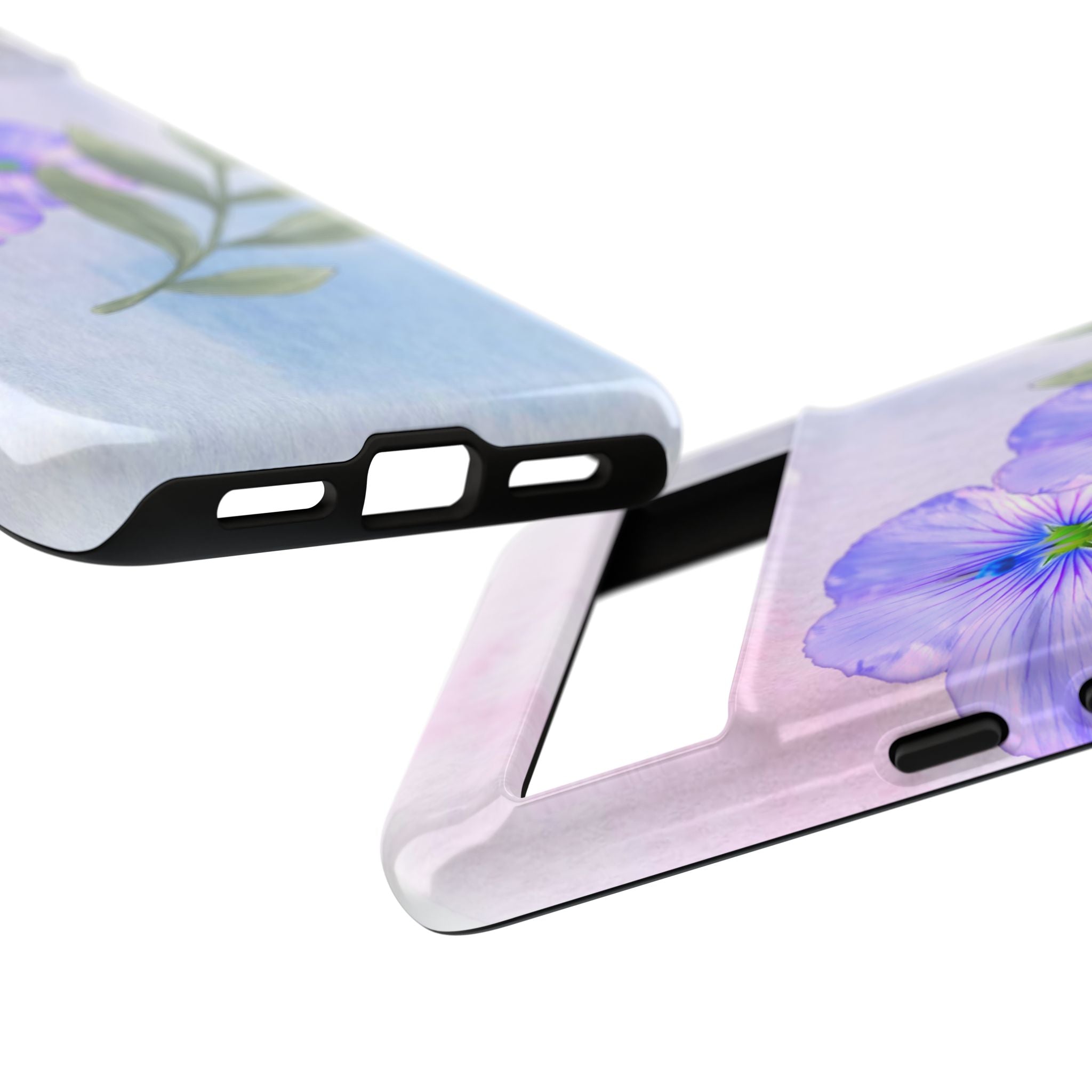 Coque de téléphone aquarelle florale – Bouquet de pétunias violets